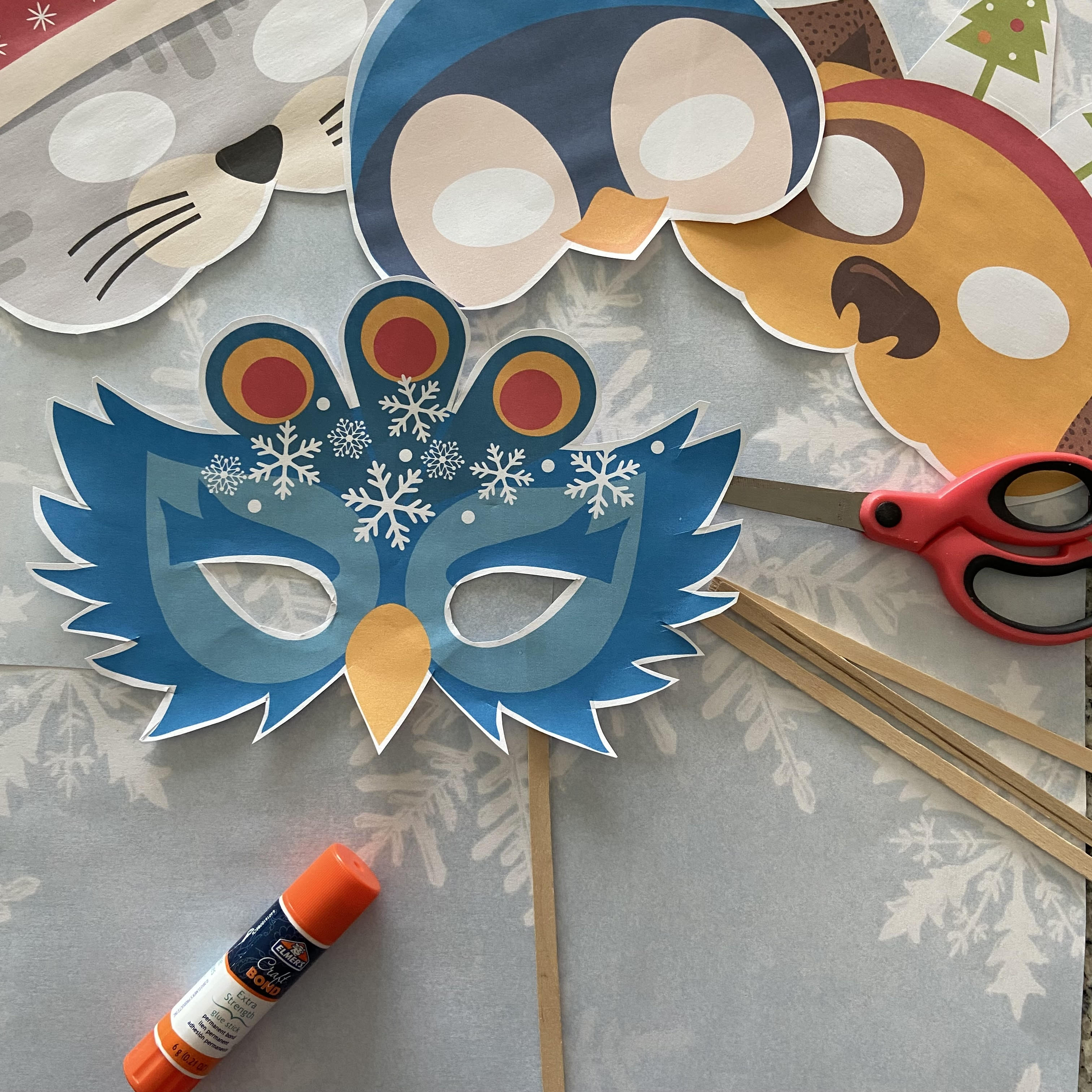 Christmas Animal Mask Craft